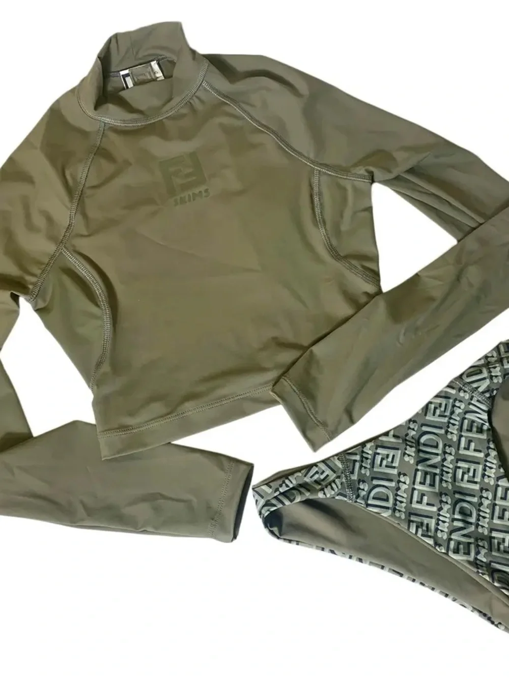 Fendi Skims Rashguard Bikini Set